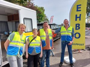 Team met EHBO'ers van EHBO Noordwijkerhout tijdens een evenement