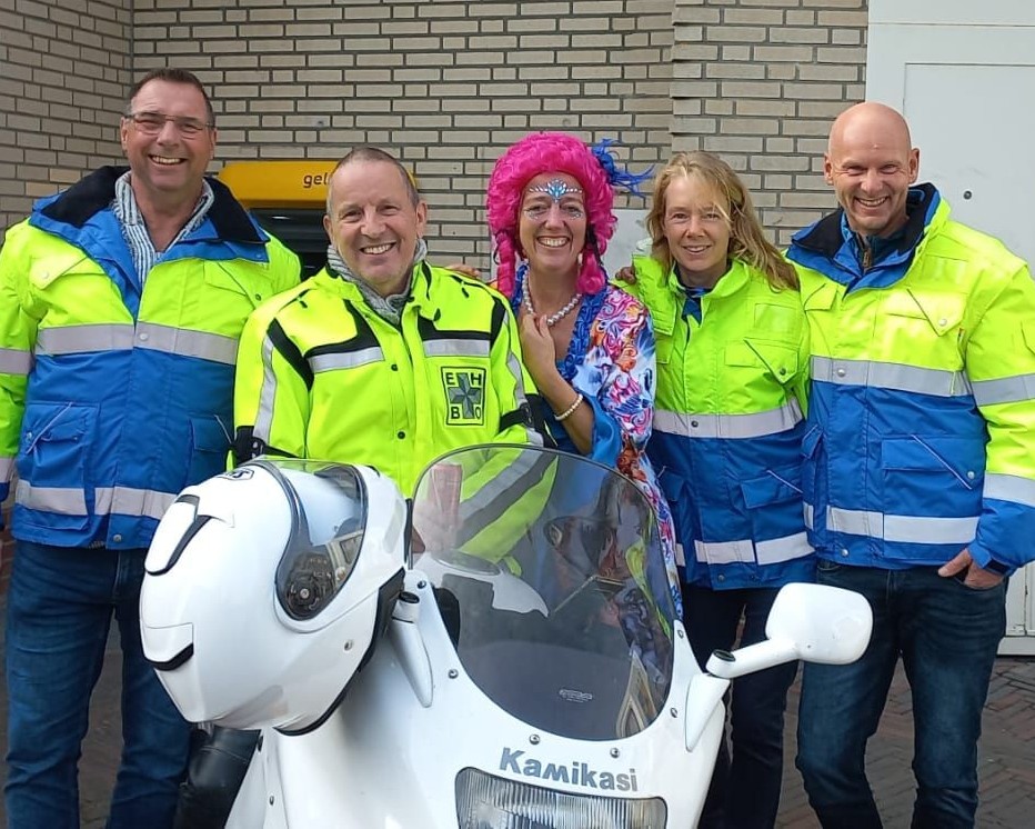 EHBO’er op motor tijdens evenement in Noordwijkerhout